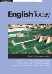 English Today Volume 38 - Issue 2 -