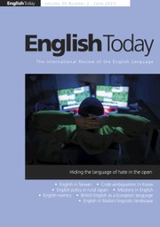 English Today Volume 39 - Issue 2 -