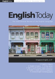English Today Volume 39 - Issue 4 -