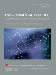 Environmental Practice: Volume 10 - Issue 2 | Cambridge Core