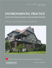 Environmental Practice Volume 10 - Issue 3 -