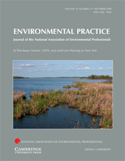 Environmental Practice Volume 10 - Issue 4 -
