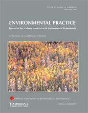 Environmental Practice Volume 11 - Issue 1 -
