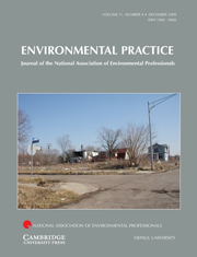 Environmental Practice Volume 11 - Issue 4 -