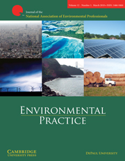 Environmental Practice Volume 12 - Issue 1 -