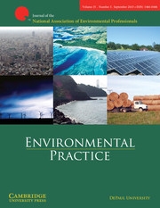 Environmental Practice Volume 15 - Issue 3 -