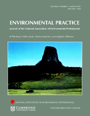 Environmental Practice Volume 9 - Issue 1 -