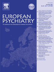 European Psychiatry Volume 20 - Issue 8 -