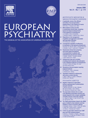 European Psychiatry Volume 21 - Issue 1 -