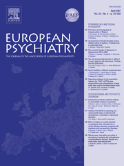European Psychiatry Volume 22 - Issue 3 -