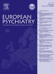 European Psychiatry Volume 23 - Issue 7 -