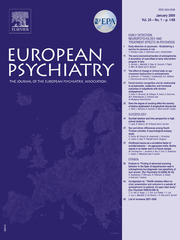 European Psychiatry Volume 24 - Issue 1 -