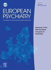 European Psychiatry Volume 33 - Issue S1 -  Abstracts of the 24th European Congress of Psychiatry