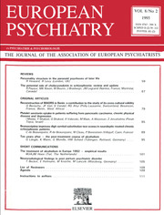 European Psychiatry Volume 8 - Issue 2 -