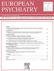 European Psychiatry Volume 8 - Issue 6 -