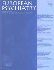 European Psychiatry Volume 11 - Issue 7 -
