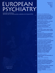 European Psychiatry Volume 12 - Issue 4 -