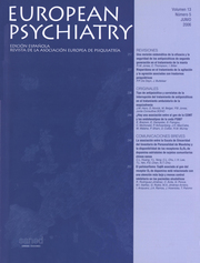 European Psychiatry Volume 13 - Issue 5 -