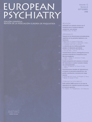 European Psychiatry Volume 13 - Issue 6 -