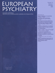 European Psychiatry Volume 13 - Issue 7 -