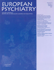 European Psychiatry Volume 14 - Issue 1 -
