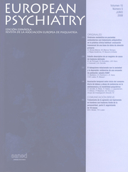 European Psychiatry Volume 15 - Issue 5 -