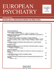 European Psychiatry Volume 2 - Issue 4 -