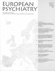 European Psychiatry Volume 9 - Issue 7 -