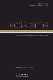Episteme Volume 16 - Issue 1 -
