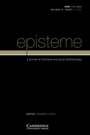 Episteme Volume 19 - Issue 1 -
