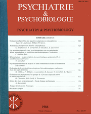 European Psychiatry Volume 1 - Issue 2 -