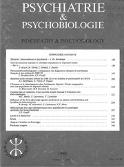 European Psychiatry Volume 1 - Issue 3 -
