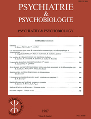 European Psychiatry Volume 2 - Issue 5 -