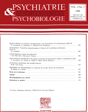 European Psychiatry Volume 3 - Issue 5 -