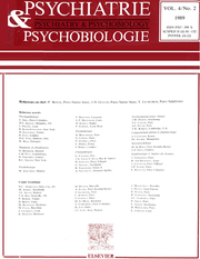 European Psychiatry Volume 4 - Issue 2 -