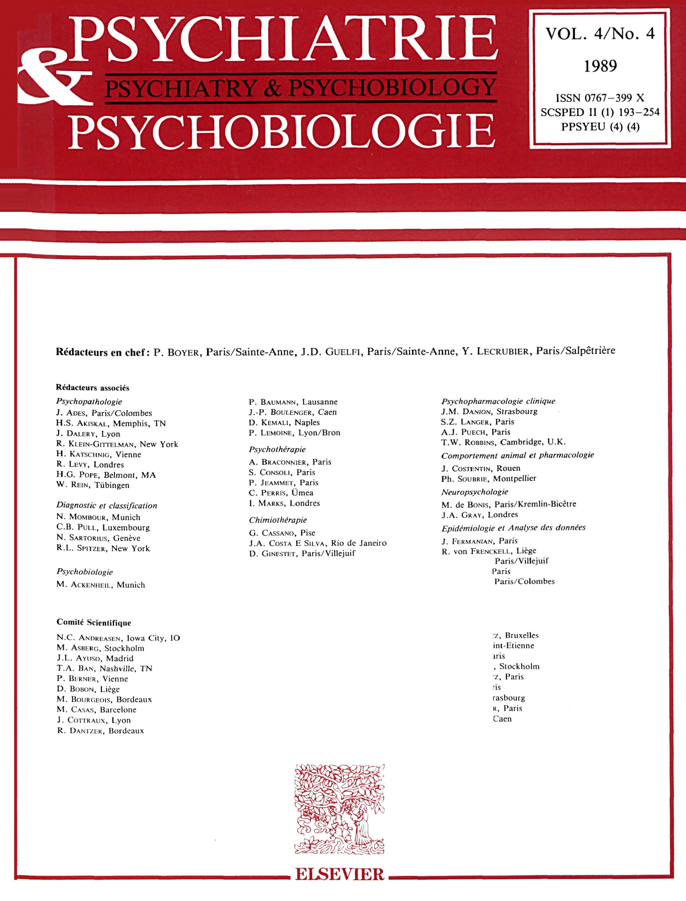 Psychiatry And Psychobiology Volume 4 Issue 4 Cambridge Core