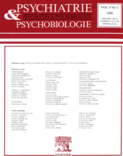 European Psychiatry Volume 5 - Issue 1 -