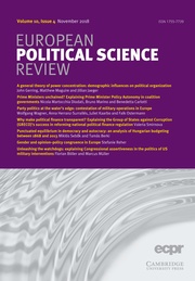 European Political Science Review Volume 10 - Issue 4 -