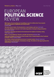 European Political Science Review Volume 12 - Issue 2 -