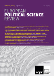 European Political Science Review Volume 13 - Issue 3 -