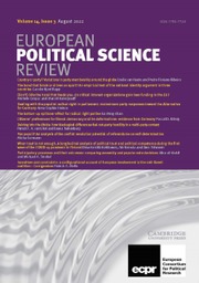 European Political Science Review Volume 14 - Issue 3 -
