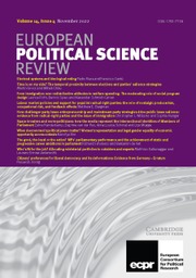 European Political Science Review Volume 14 - Issue 4 -