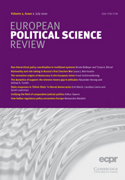 European Political Science Review Volume 2 - Issue 2 -
