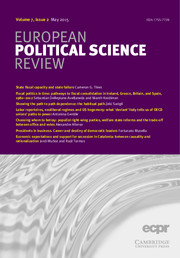 European Political Science Review Volume 7 - Issue 2 -