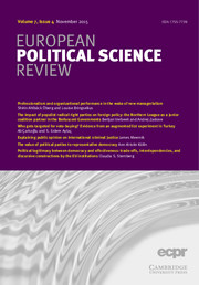 European Political Science Review Volume 7 - Issue 4 -