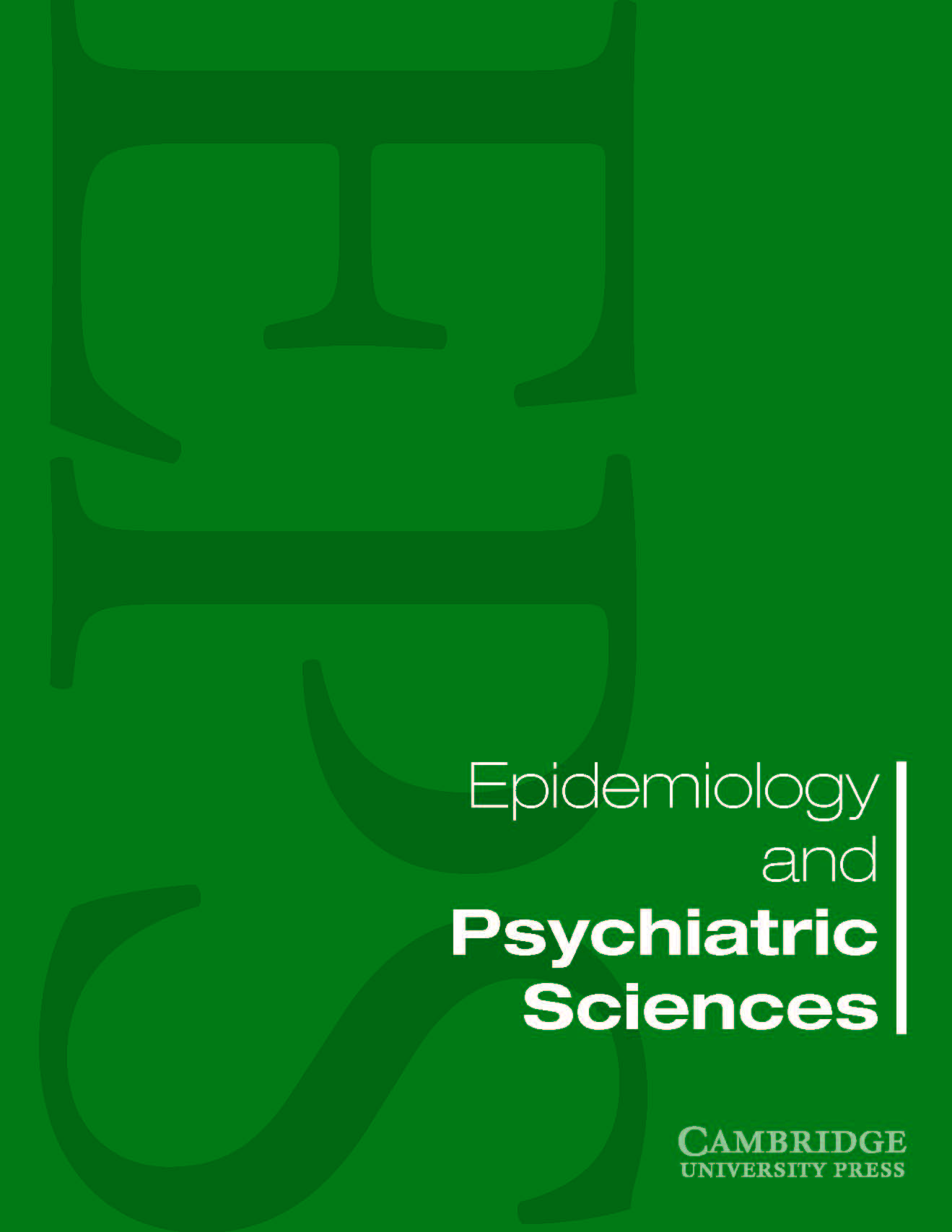 Epidemiology and Psychiatric Sciences | Cambridge Core