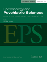 Epidemiology and Psychiatric Sciences Volume 20 - Issue 3 -
