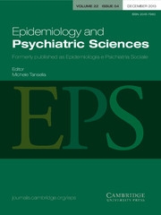 Epidemiology and Psychiatric Sciences Volume 22 - Issue 4 -