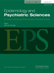 Epidemiology and Psychiatric Sciences Volume 23 - Issue 1 -