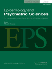 Epidemiology and Psychiatric Sciences Volume 23 - Issue 2 -